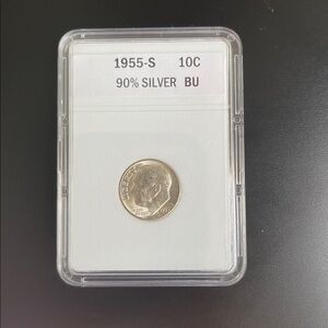 Roosevelt Dime 1955-S 10C 90% Silver Coin collectable